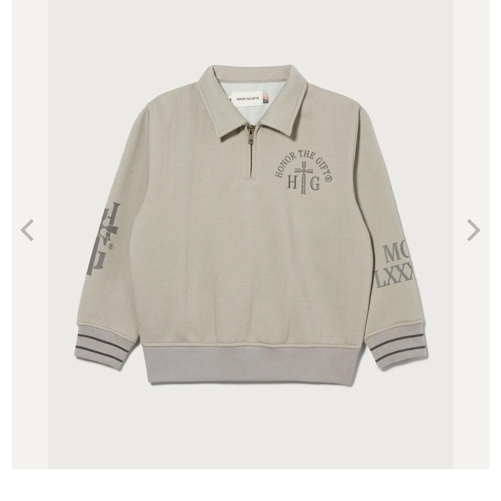 HONOR THE GIFT kids prep school Henley sweatshirt